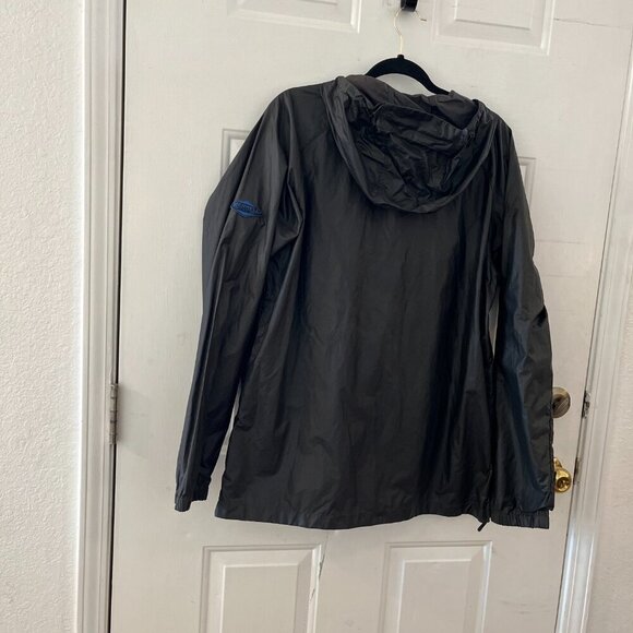 Merrell Men's Black Packable 1/2 Zip Pull-Over Security Zipper Rain Jacket Sz Lr - Picture 6 of 10